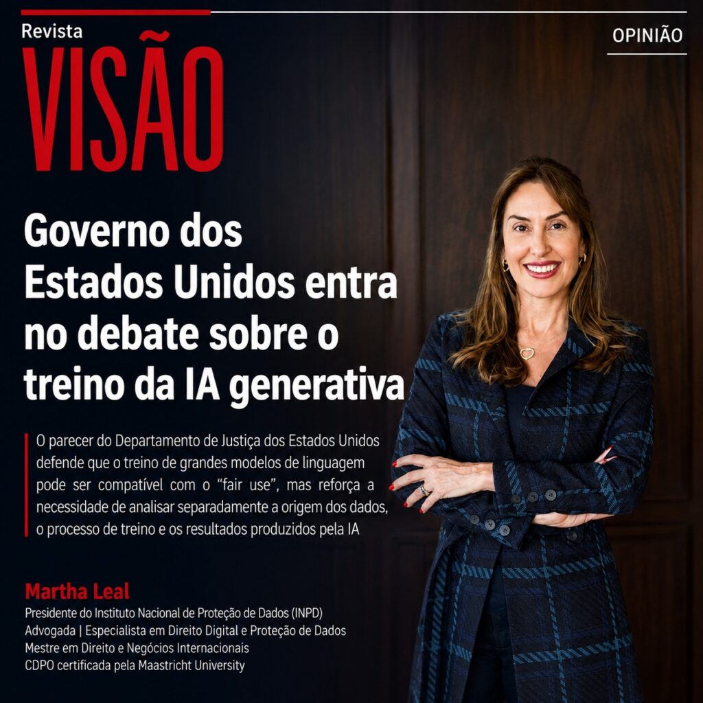 Visão: Governo dos Estados Unidos entra no debate sobre o treino da IA generativa, por Martha Leal